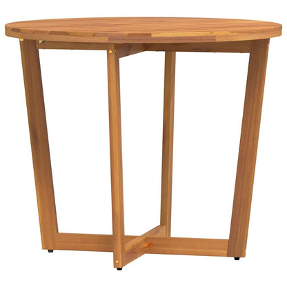 Garten-Esstisch Rund Ø90x75 cm Massivholz Akazie