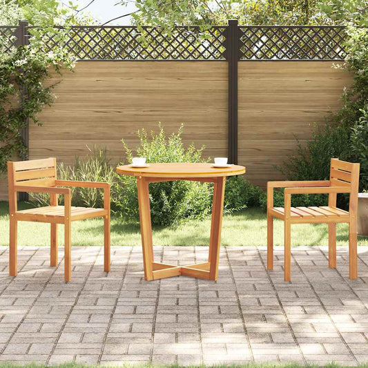 Garten-Esstisch Rund Ø90x75 cm Massivholz Akazie