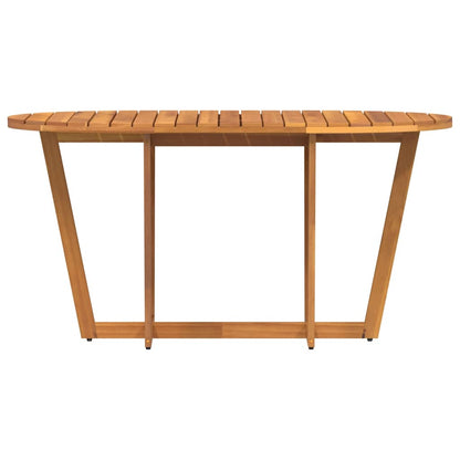 Garten-Esstisch Oval 150x90x75 cm Massivholz Akazie