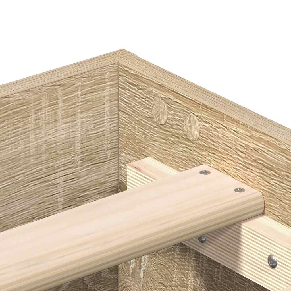 Bettgestell ohne Matratze Sonoma-Eiche 200x200 cm Holzwerkstoff