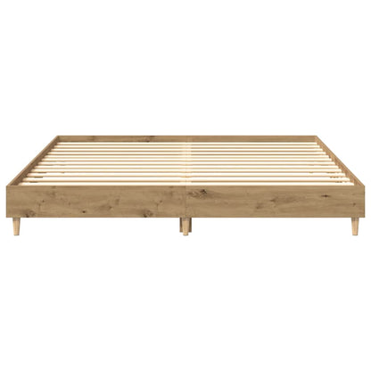 Bettgestell ohne Matratze Artisan-Eiche 200x200cm Holzwerkstoff