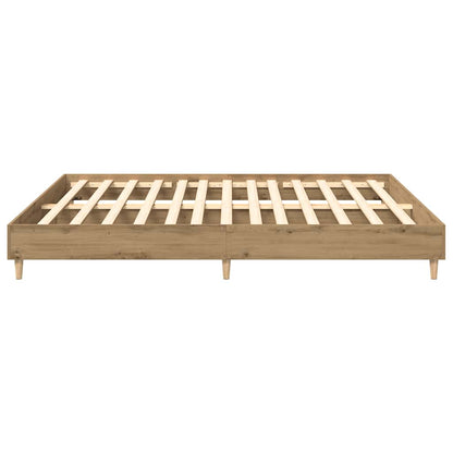 Bettgestell ohne Matratze Artisan-Eiche 200x200cm Holzwerkstoff