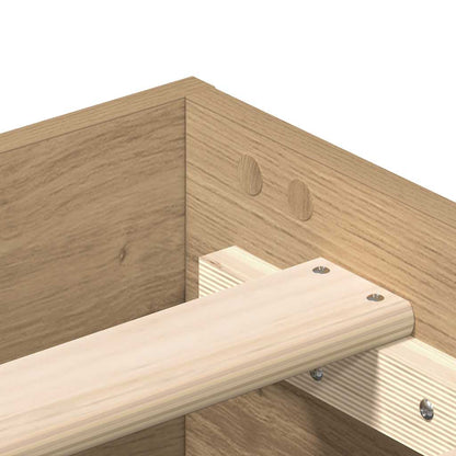 Bettgestell ohne Matratze Artisan-Eiche 200x200cm Holzwerkstoff