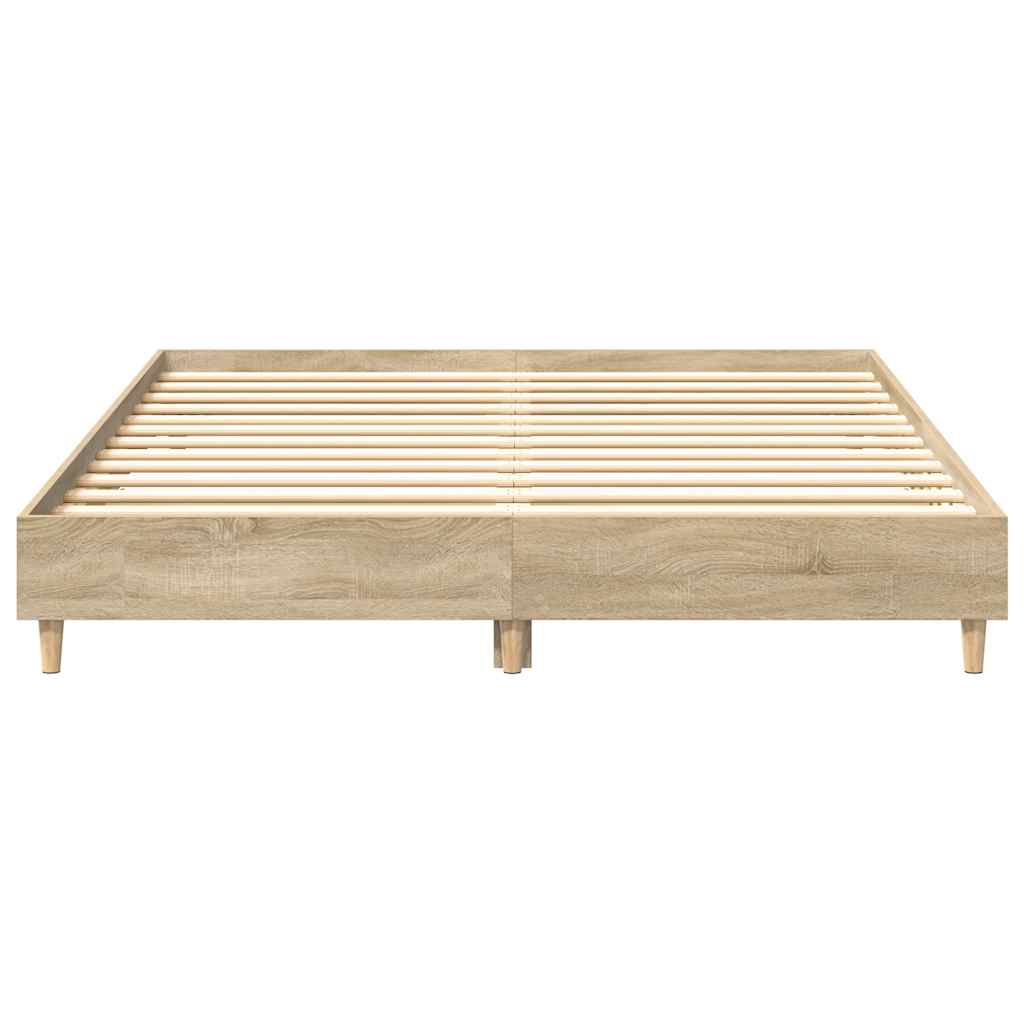 Bettgestell ohne Matratze Sonoma-Eiche 150x200 cm Holzwerkstoff