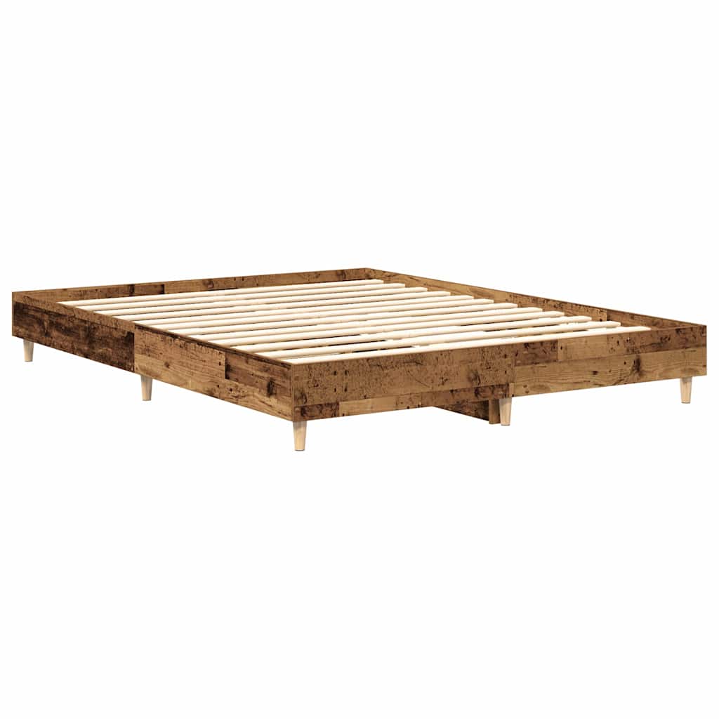 Bettgestell ohne Matratze Altholz-Optik 150x200cm Holzwerkstoff