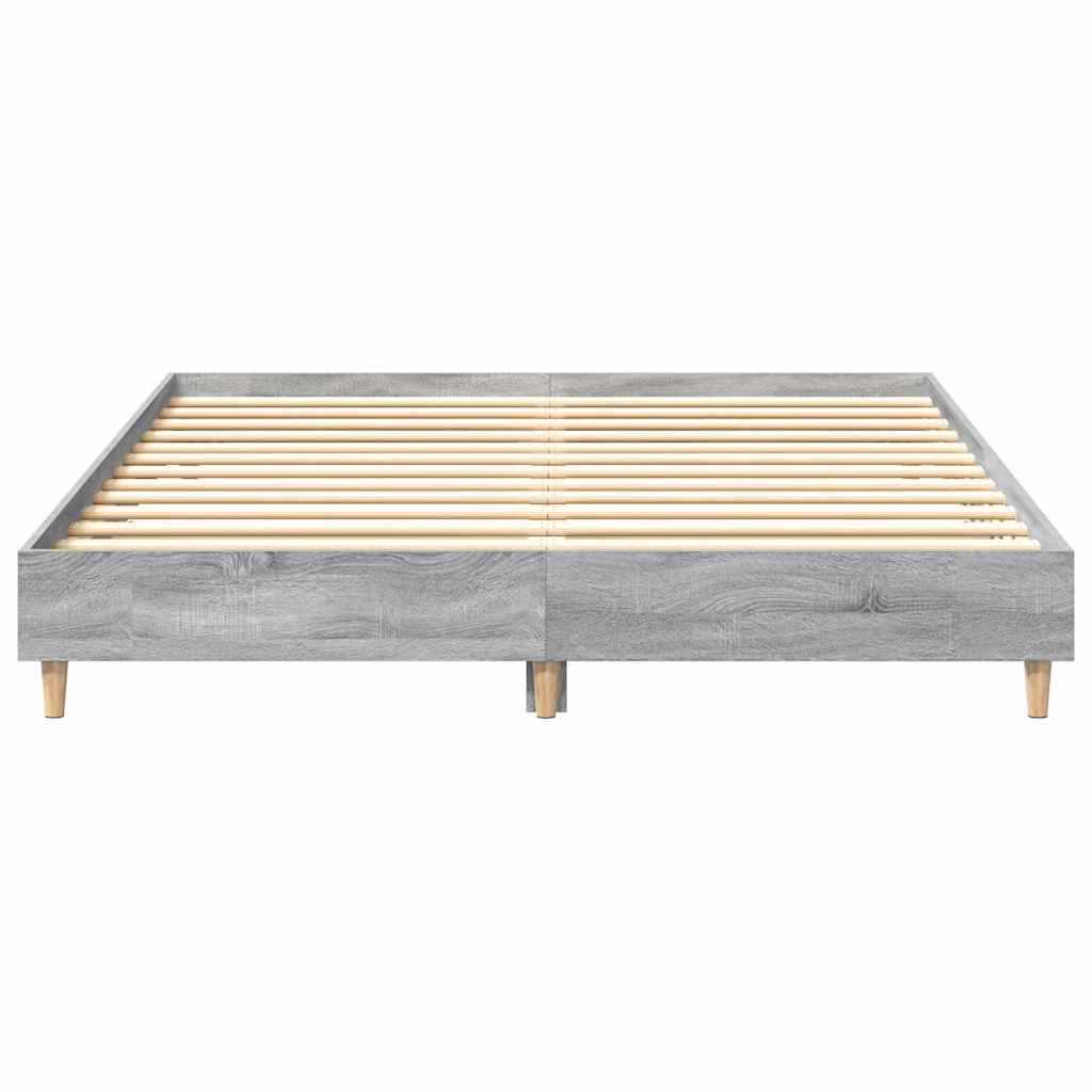 Bettgestell ohne Matratze Grau Sonoma 140x200 cm Holzwerkstoff