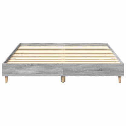 Bettgestell ohne Matratze Grau Sonoma 140x200 cm Holzwerkstoff