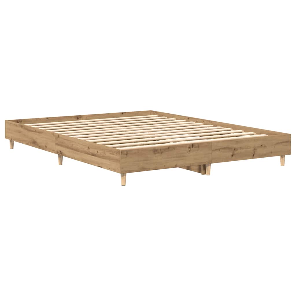 Bettgestell ohne Matratze Artisan-Eiche 140x200cm Holzwerkstoff