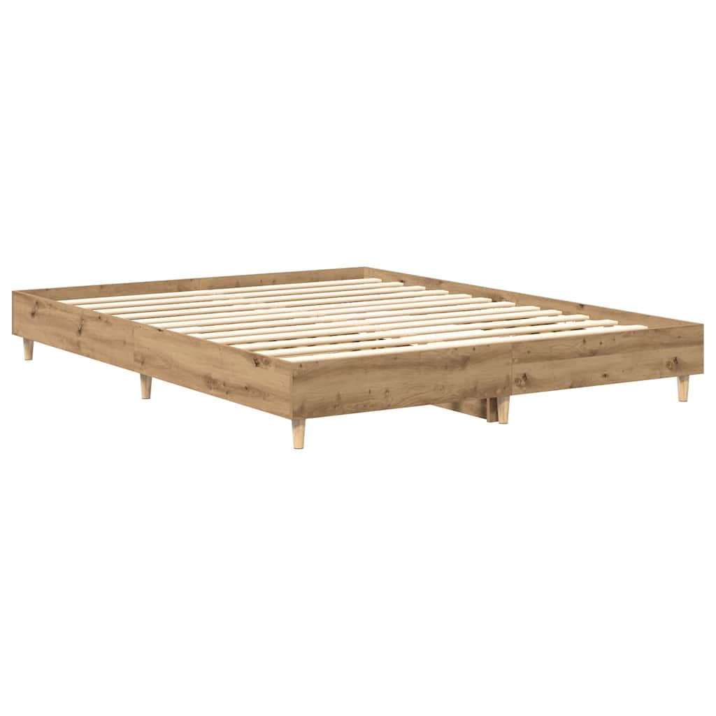 Bettgestell ohne Matratze Artisan-Eiche 140x200cm Holzwerkstoff