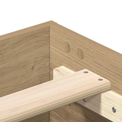 Bettgestell ohne Matratze Artisan-Eiche 140x200cm Holzwerkstoff