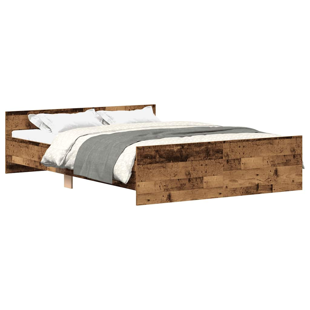 Bettgestell ohne Matratze Altholz-Optik 120x200cm Holzwerkstoff