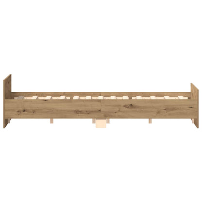 Bettgestell ohne Matratze Artisan-Eiche 120x200cm Holzwerkstoff