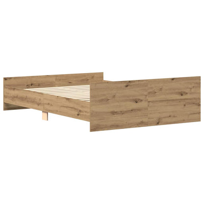 Bettgestell ohne Matratze Artisan-Eiche 120x200cm Holzwerkstoff