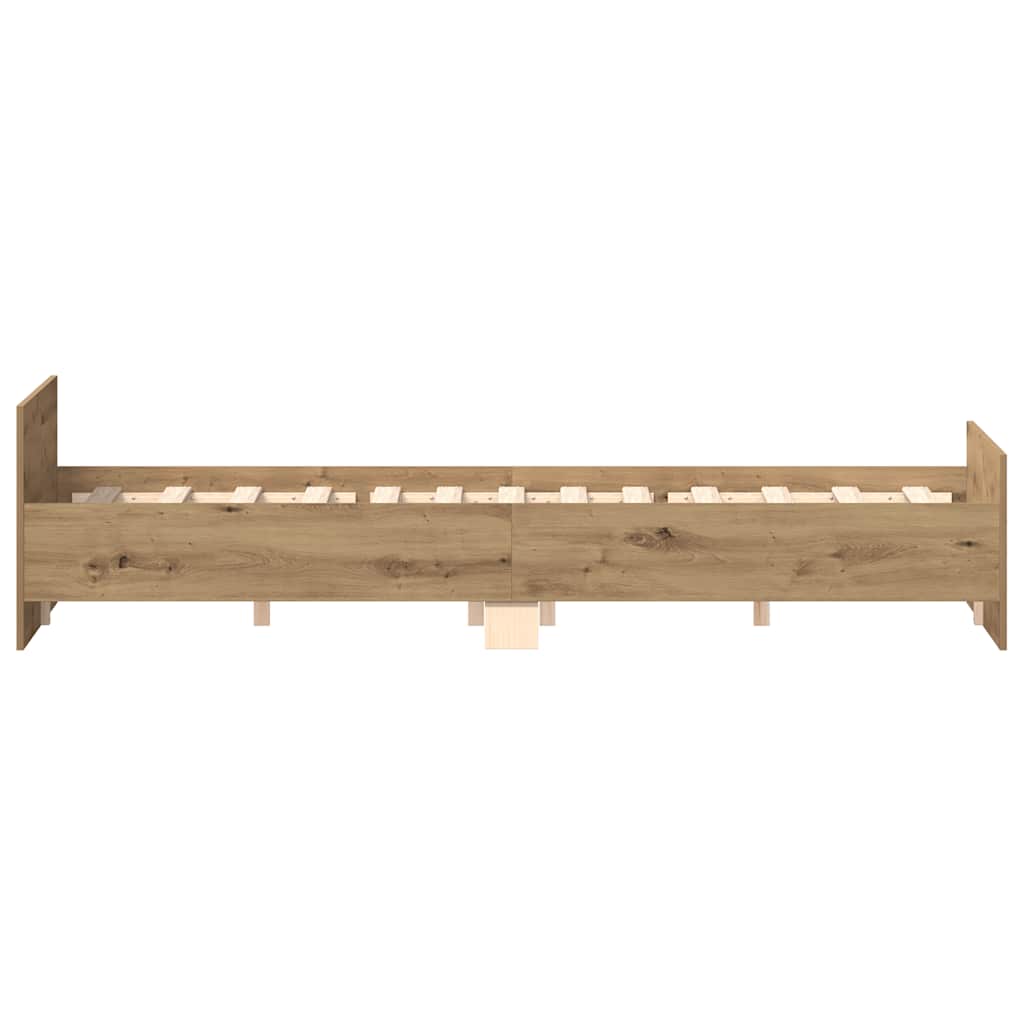 Bettgestell ohne Matratze Artisan-Eiche 140x200cm Holzwerkstoff