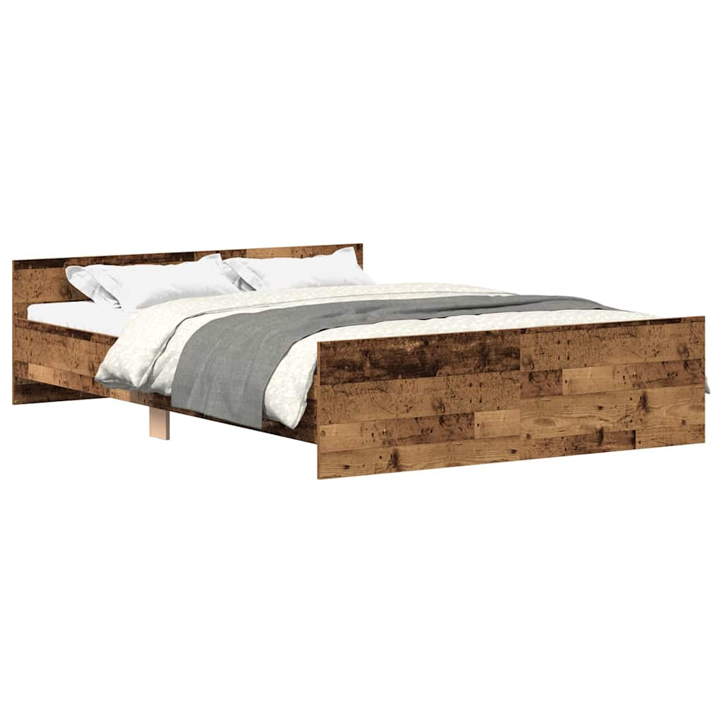 Bettgestell ohne Matratze Altholz-Optik 140x190cm Holzwerkstoff