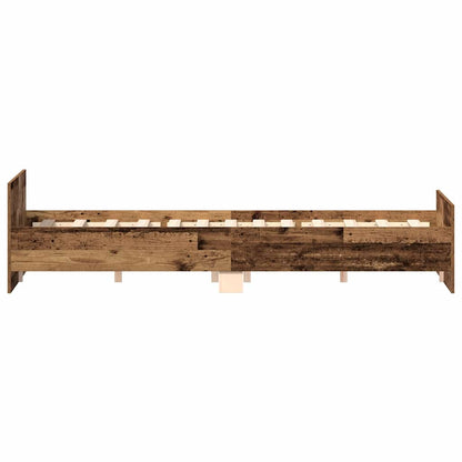 Bettgestell ohne Matratze Altholz-Optik 140x190cm Holzwerkstoff