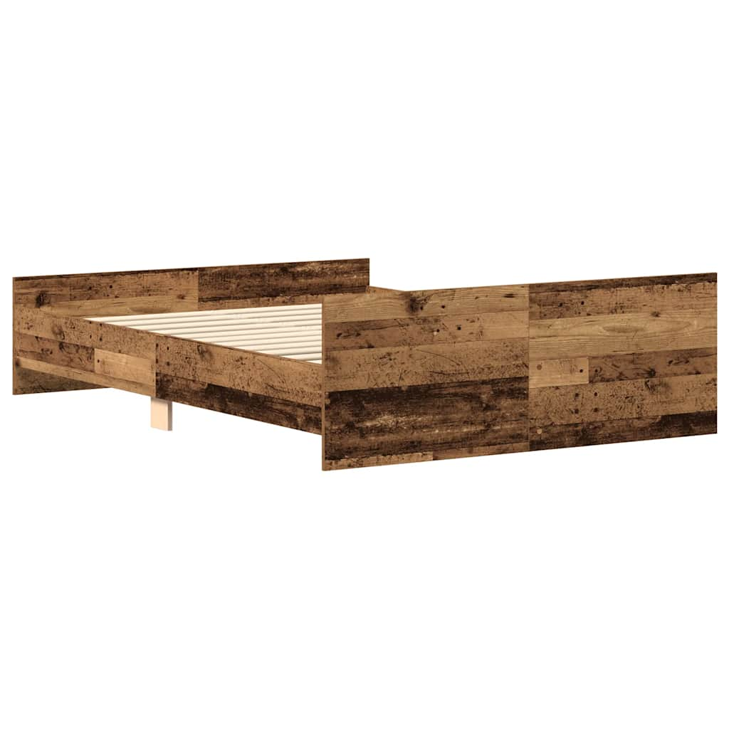 Bettgestell ohne Matratze Altholz-Optik 140x190cm Holzwerkstoff