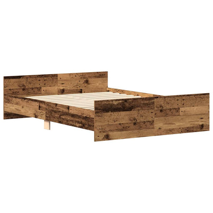 Bettgestell ohne Matratze Altholz-Optik 135x190cm Holzwerkstoff