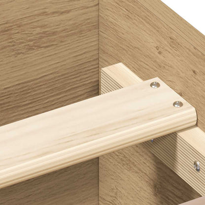 Bettgestell ohne Matratze Artisan-Eiche 135x190cm Holzwerkstoff