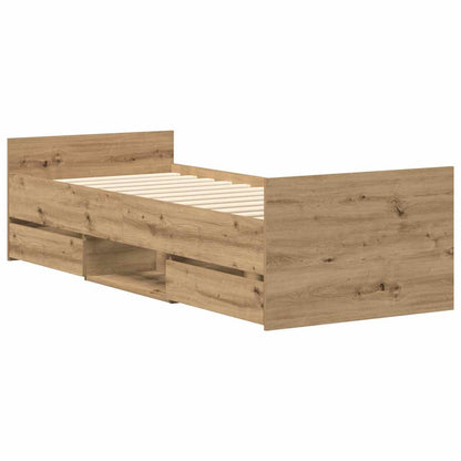 Bettgestell ohne Matratze Artisan-Eiche 90x200cm Holzwerkstoff