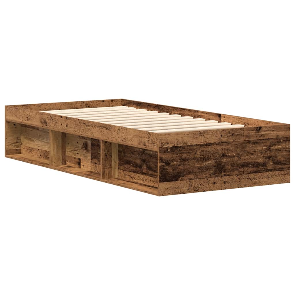 Bettgestell ohne Matratze Altholz-Optik 90x200cm Holzwerkstoff