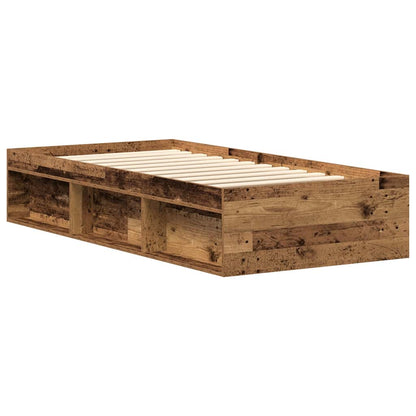 Bettgestell ohne Matratze Altholz-Optik 90x200cm Holzwerkstoff