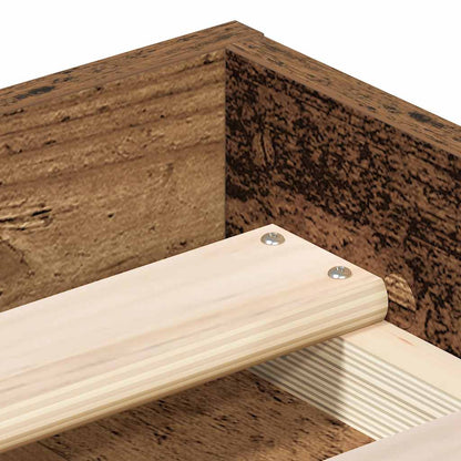 Bettgestell ohne Matratze Altholz-Optik 90x200cm Holzwerkstoff