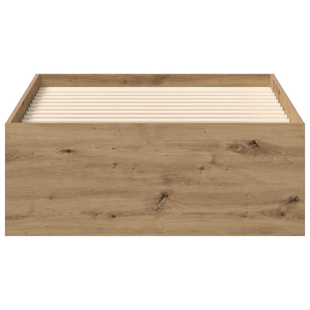 Bettgestell ohne Matratze Artisan-Eiche 90x200cm Holzwerkstoff