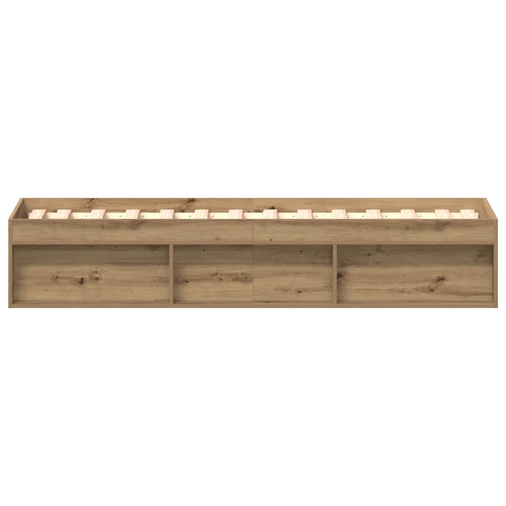 Bettgestell ohne Matratze Artisan-Eiche 90x200cm Holzwerkstoff