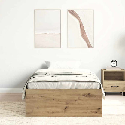 Bettgestell ohne Matratze Artisan-Eiche 100x200cm Holzwerkstoff