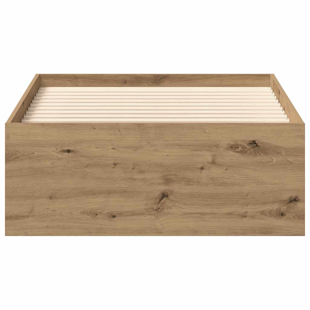 Bettgestell ohne Matratze Artisan-Eiche 100x200cm Holzwerkstoff