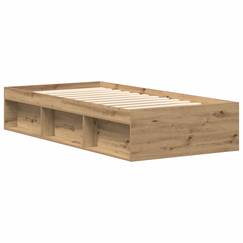 Bettgestell ohne Matratze Artisan-Eiche 90x190cm Holzwerkstoff