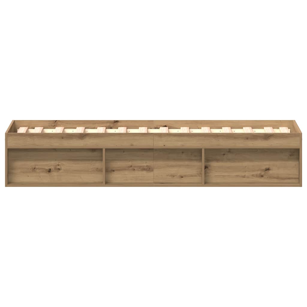 Bettgestell ohne Matratze Artisan-Eiche 90x190cm Holzwerkstoff