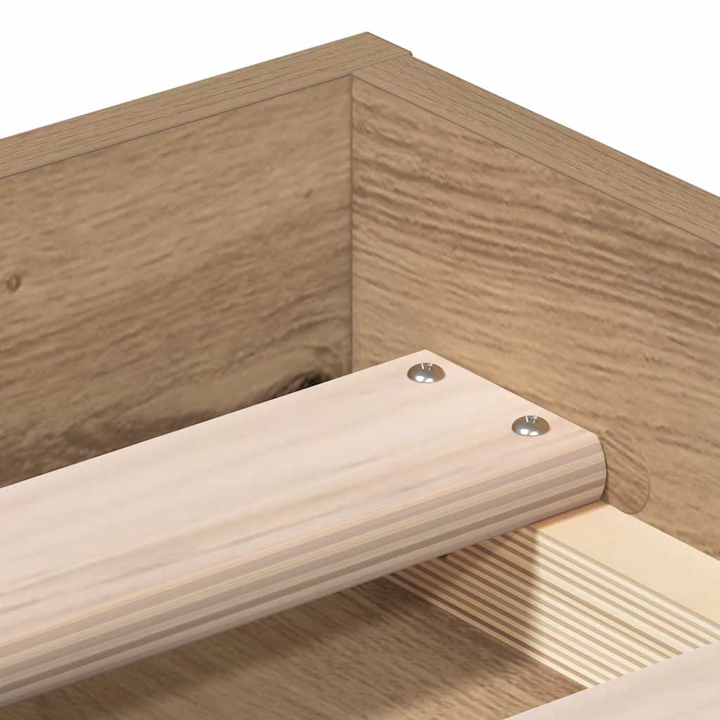 Bettgestell ohne Matratze Artisan-Eiche 120x200cm Holzwerkstoff