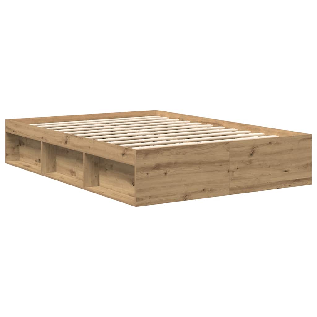 Bettgestell ohne Matratze Artisan-Eiche 140x200cm Holzwerkstoff