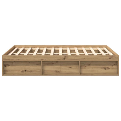 Bettgestell ohne Matratze Artisan-Eiche 140x200cm Holzwerkstoff