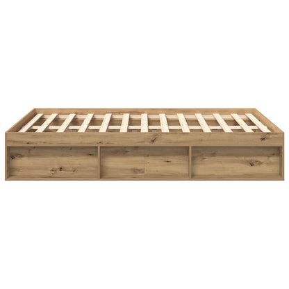 Bettgestell ohne Matratze Artisan-Eiche 160x200cm Holzwerkstoff
