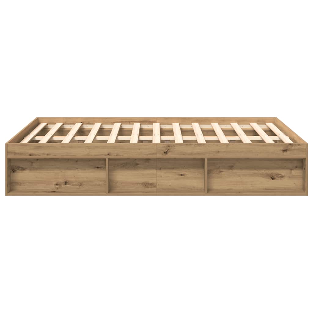 Bettgestell ohne Matratze Artisan-Eiche 140x190cm Holzwerkstoff
