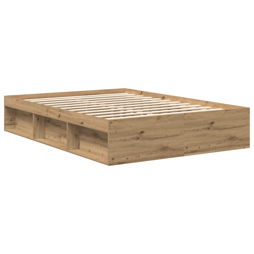 Bettgestell ohne Matratze Artisan-Eiche 140x190cm Holzwerkstoff