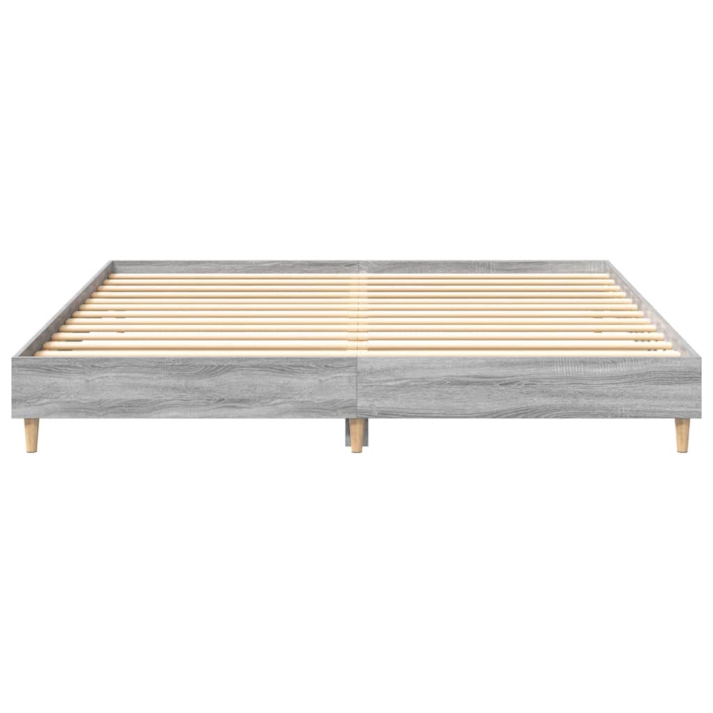 Bettgestell ohne Matratze Grau Sonoma 180x200 cm Holzwerkstoff