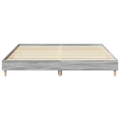 Bettgestell ohne Matratze Grau Sonoma 180x200 cm Holzwerkstoff