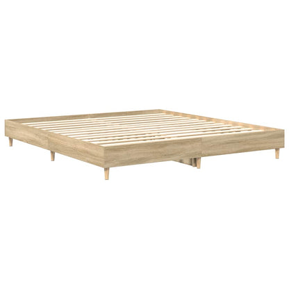 Bettgestell ohne Matratze Sonoma-Eiche 160x200 cm Holzwerkstoff