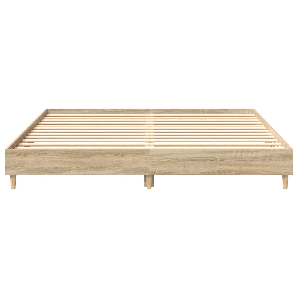 Bettgestell ohne Matratze Sonoma-Eiche 160x200 cm Holzwerkstoff