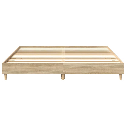 Bettgestell ohne Matratze Sonoma-Eiche 160x200 cm Holzwerkstoff