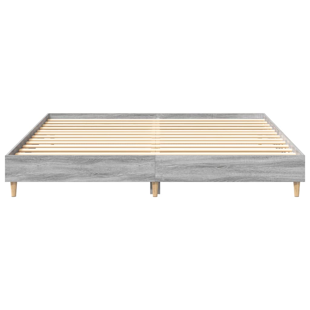 Bettgestell ohne Matratze Grau Sonoma 160x200 cm Holzwerkstoff