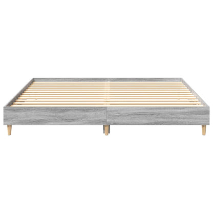 Bettgestell ohne Matratze Grau Sonoma 160x200 cm Holzwerkstoff