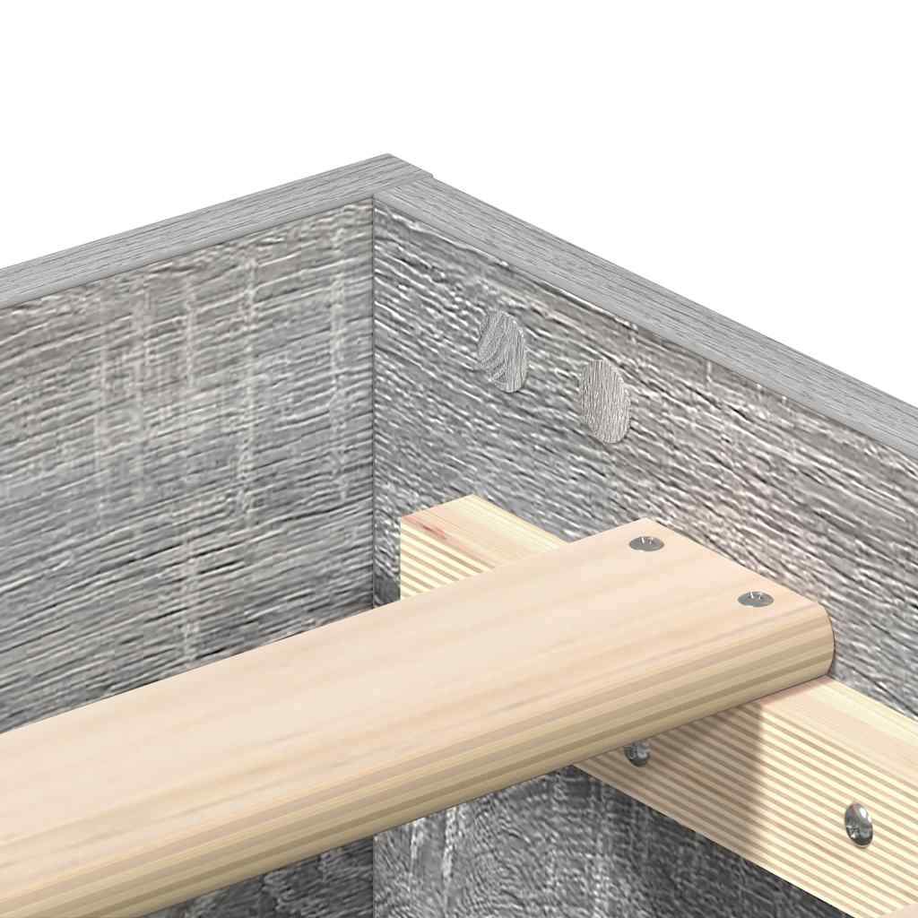 Bettgestell ohne Matratze Grau Sonoma 160x200 cm Holzwerkstoff