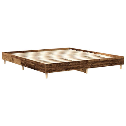 Bettgestell ohne Matratze Altholz-Optik 160x200cm Holzwerkstoff