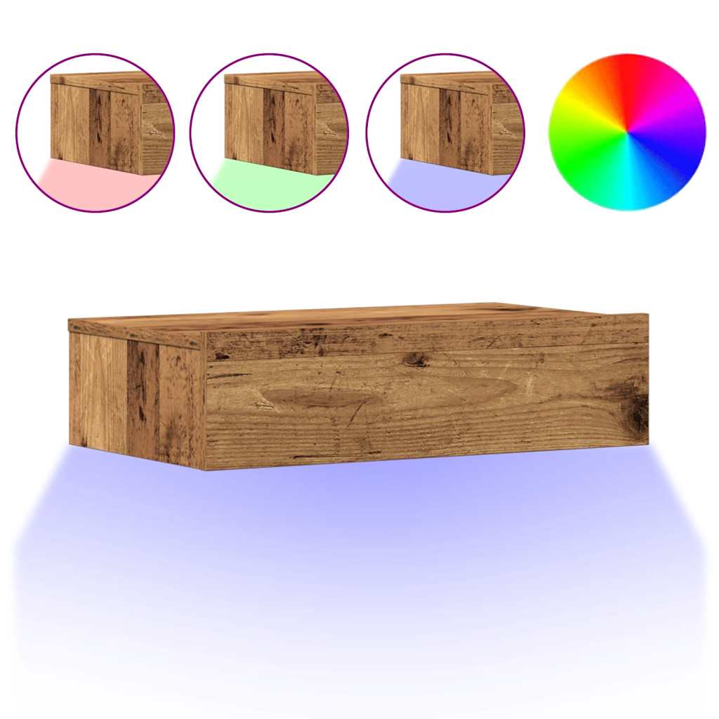 Nachttisch Altholz-Optik 60x35 cm Holzwerkstoff