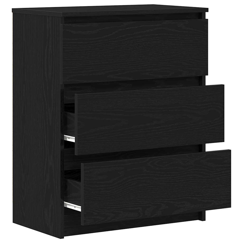 Sideboard Schwarz Eichen-Optik 60x35x76 cm Holzwerkstoff